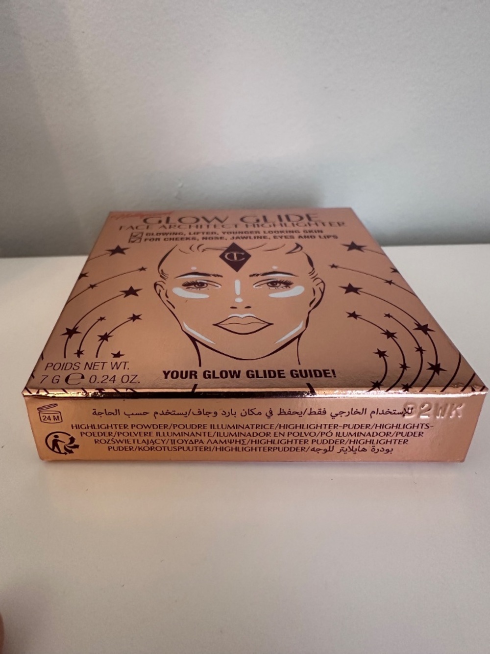 Charlotte Tilbury Glow Glide Face Architect Highlighter Rose Gold NIB - Picture 7 of 9
